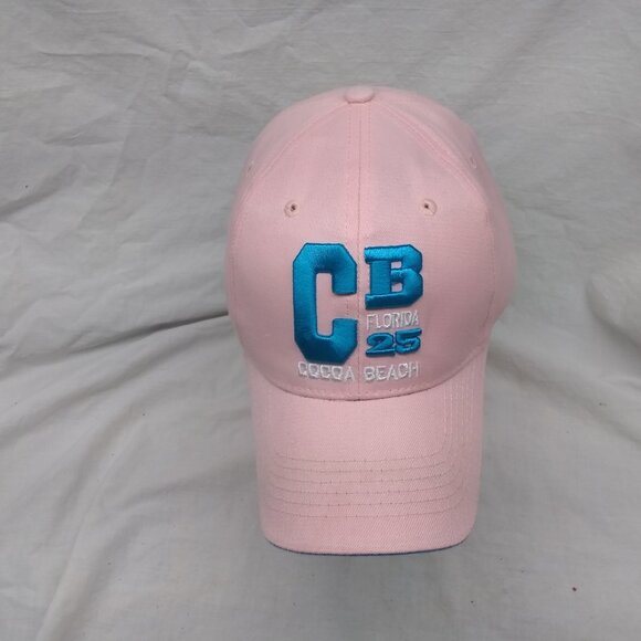 Cocoa Beach Florida CB 25 Pink Cap Hat Excellent Condition Never Used - Picture 5 of 11